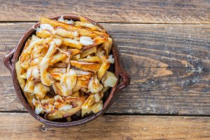 Poutine typical street food  in Canada