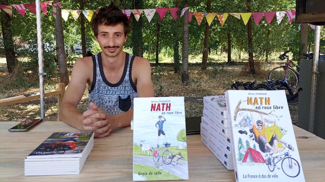 Nathan Pigourier à la Fête du vélo à Bordeaux en juin 2022.