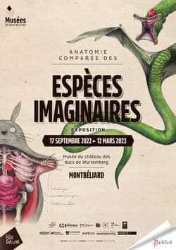 affiche anatomie comparée des espèces imaginaires