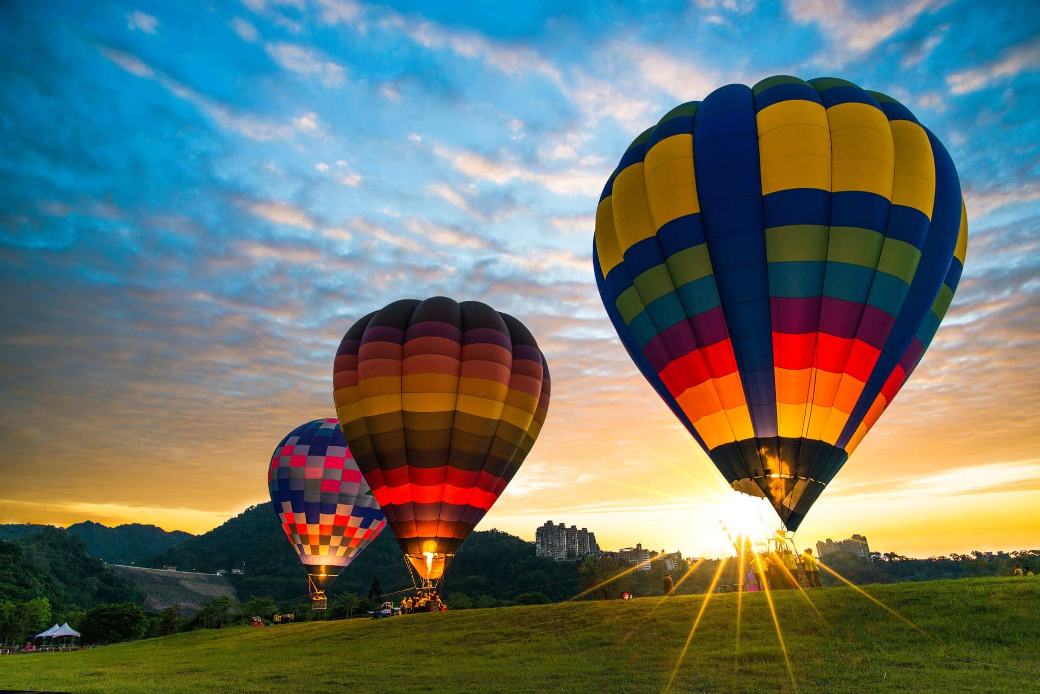 Les montgolfières permettent une vue imprenable sur les paysages