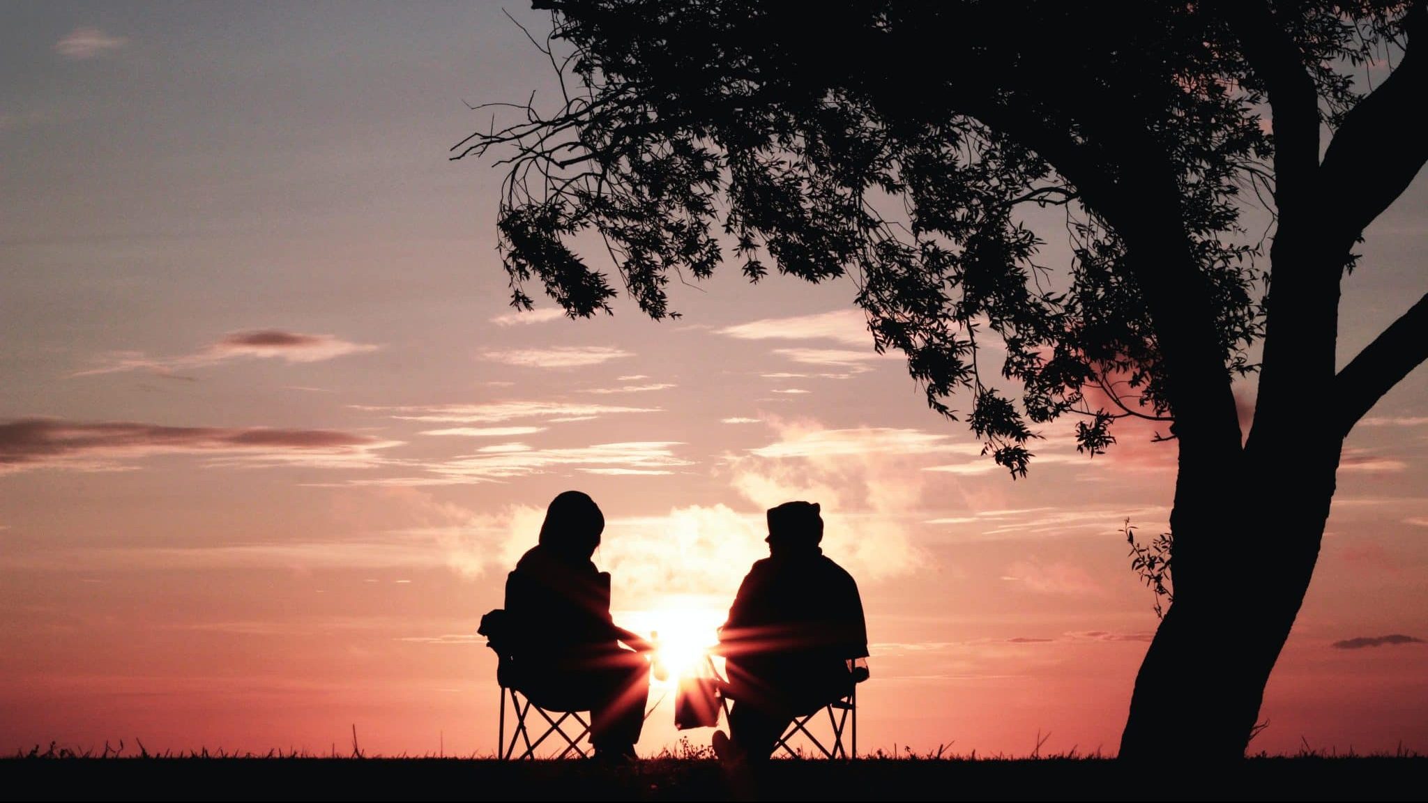 couple lever du soleil