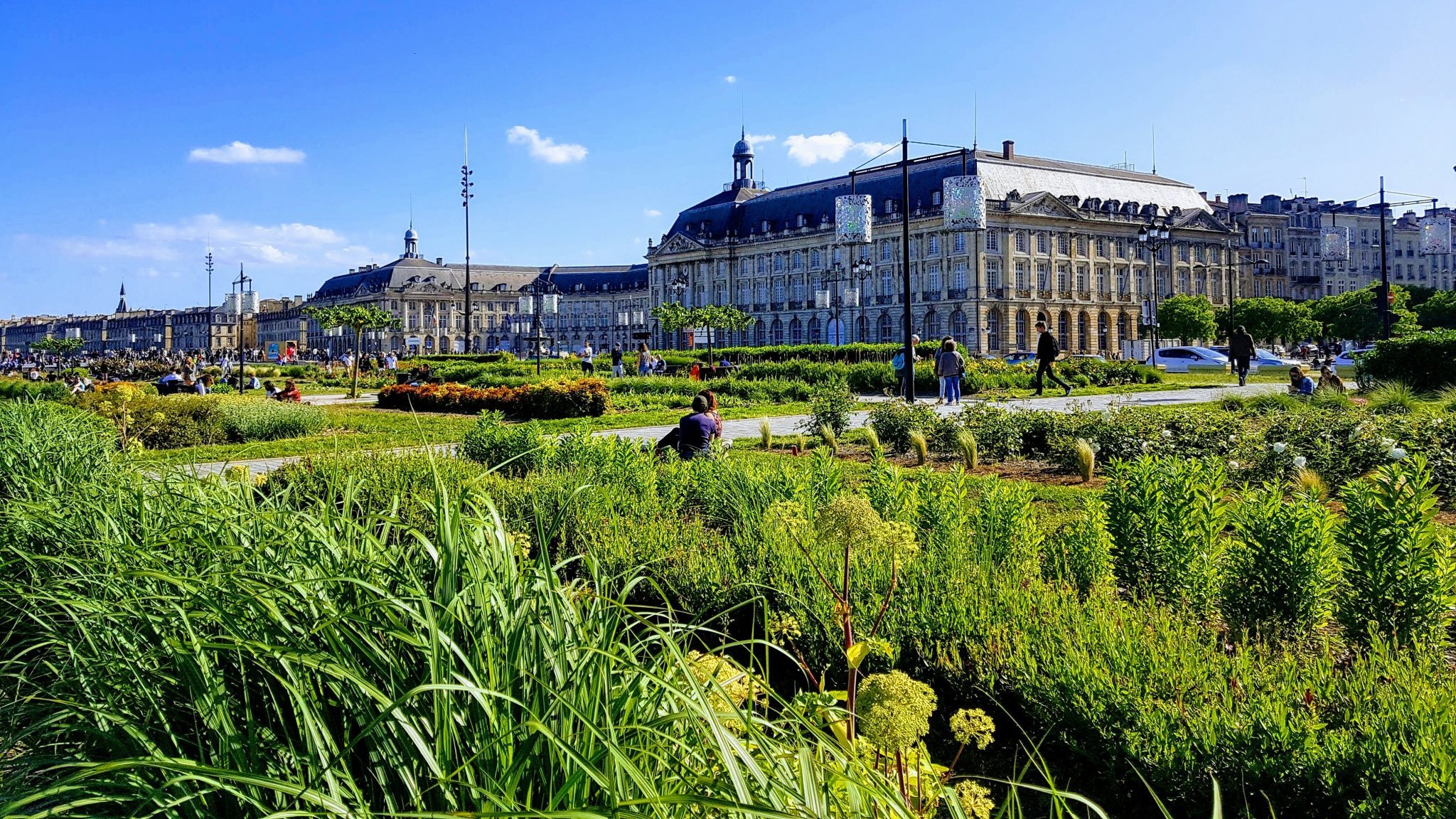 Les quais arborés de Bordeaux.